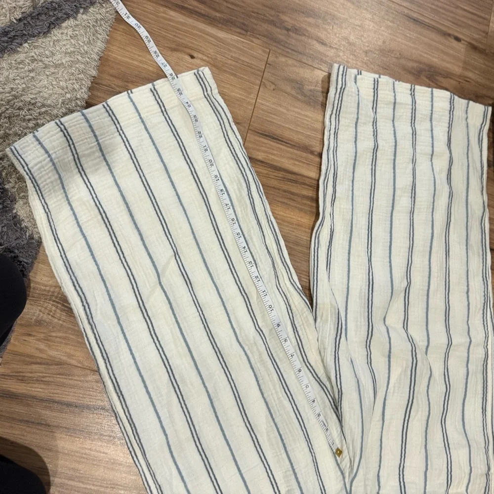 Madewell The Untailored Wide-Leg Crop Pant in Striped Lightspun - Picture 10 of 10